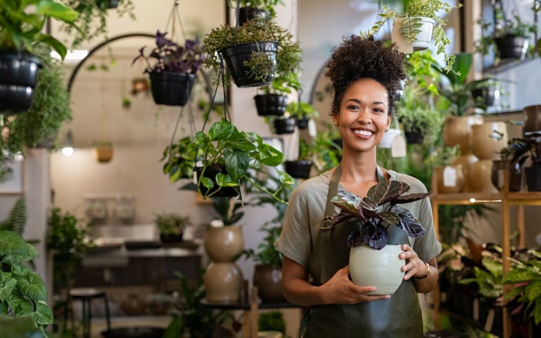 Florist who has her own business bank account.