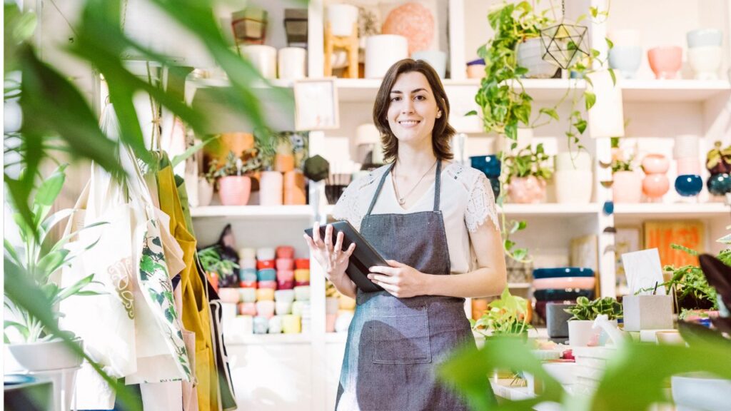 A happy business owner who has a business emergency fund.