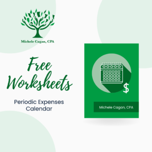 Periodic Expenses Calendar by Michele Cagan, CPA