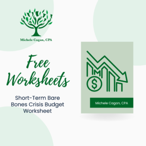 Short-Term Bare Bones Crisis Budget Worksheet